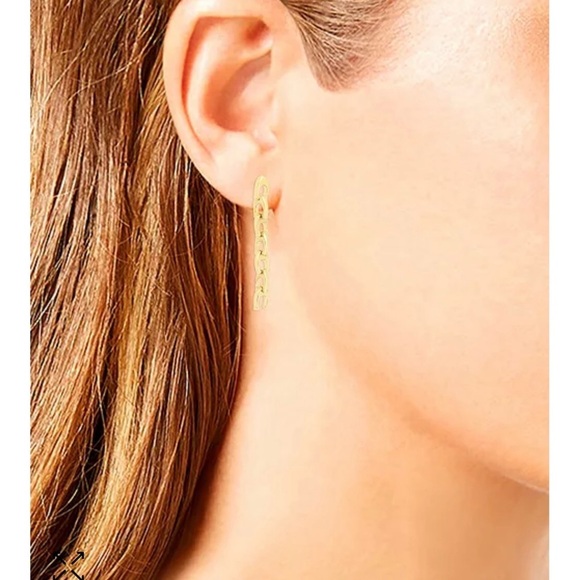 Coach ‘C’ linear chain earrings - Picture 2 of 5